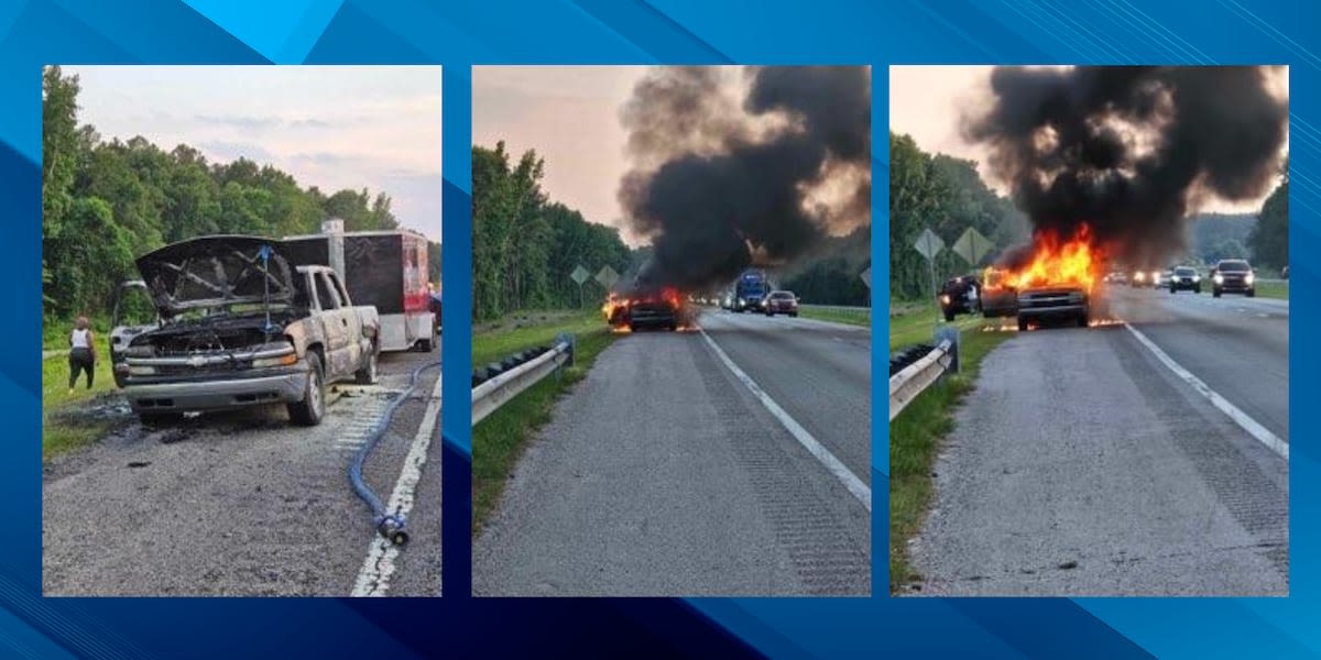 Sumter employee injured after truck pulling local food truck catches fire