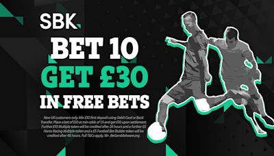 Ukraine v Belgium offer: Bet £10 and get £30 in free bets with SBK