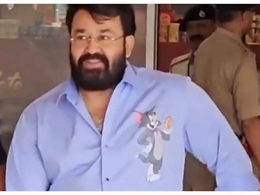 Mohanlal’s casual airport look featuring Tom & Jerry shirt is unmissable | Malayalam Movie News - Times of India