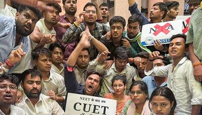 Student bodies' of INDIA bloc parties slam Centre over NEET-UG row