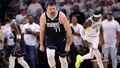 NBA: Doncic leads strong close by Mavericks for 108-105 win over Wolves in Game 1 of West finals