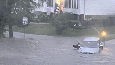 Drivers rescued after vehicles submerged by flooding in Harford County