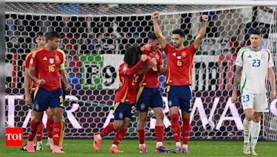 Euro 2024: Spain beat Italy 1-0 to enter knock-out stage | Football News - Times of India