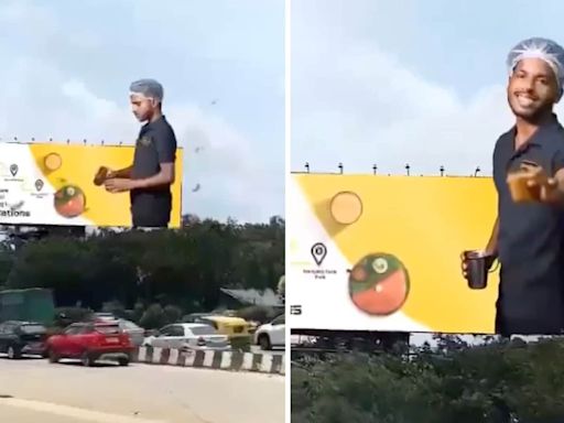 Bengaluru billboard's 3D advertisement is 'next-level'. Watch viral video