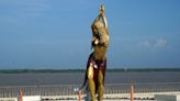 Shakira celebrates unveiling of 21-foot bronze statue of her in Colombian hometown