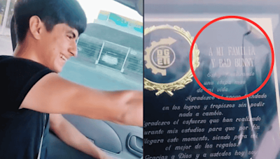 VIRAL: Joven se vuelve tendencia tras graduarsedel Cbtis y dedicar su éxito a Bad Bunny