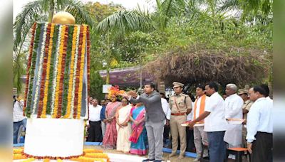 Leaders, officials and general public take part in decennial celebrations held across erstwhile Adilabad district