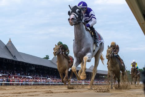 Arthur's Ride Steps Up, Dominates Whitney Field