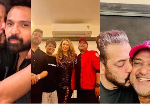 Salman Khan kisses Himesh Reshammiya, hugs Mika Singh as he celebrates rumored girlfriend Lulia Vantur's birthday