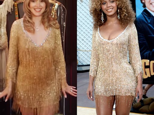 Suki Waterhouse Tries on Beyonce’s Iconic Roberto Cavalli Fringe Dress From 2002: ‘Not Worthy’