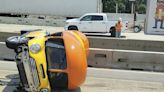Oscar Mayer Wienermobile flips onto its side after crash along suburban Chicago highway