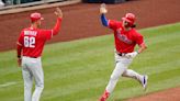 Bohm triple shy of cycle, Phillies beat Bucs 8-2 for sweep