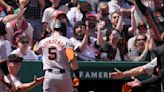 A visit from 'Papa Yaz' and a home run makes for a memorable day for Giants OF Mike Yastrzemski