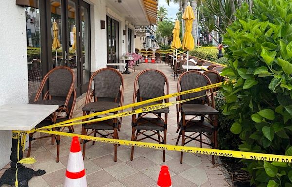 Photos show aftermath at La Trattoria restaurant in Naples after ceiling collapse