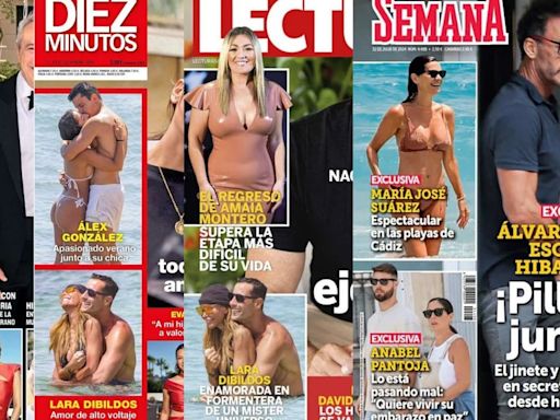 Las revistas del corazón esta semana: Las románticas fotos de Lara Dibildos y su nueva pareja en Formentera