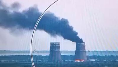 Fire seen at Ukrainian nuclear power plant as 15 injured in Kursk drone strike