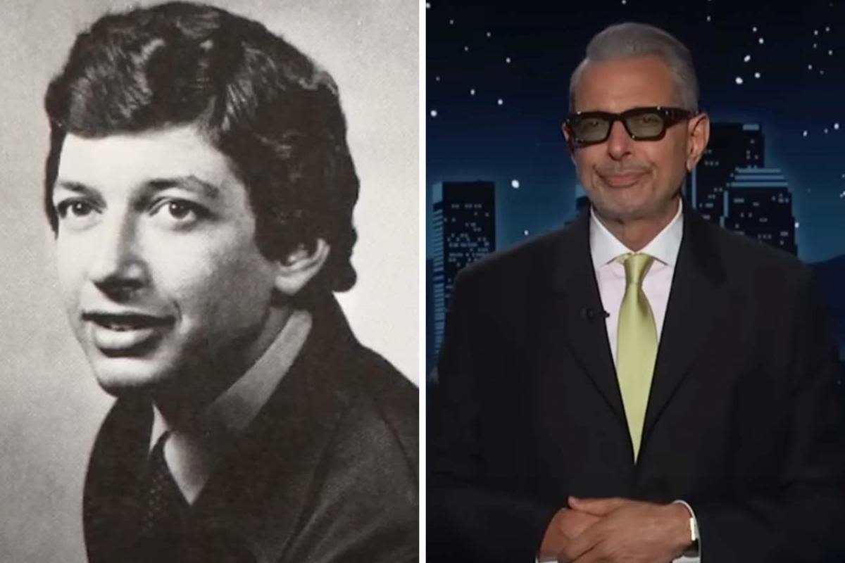 'Jimmy Kimmel Live' host Jeff Goldblum pokes fun at his "fossilized" high school yearbook photo: "I turned 38 years old"