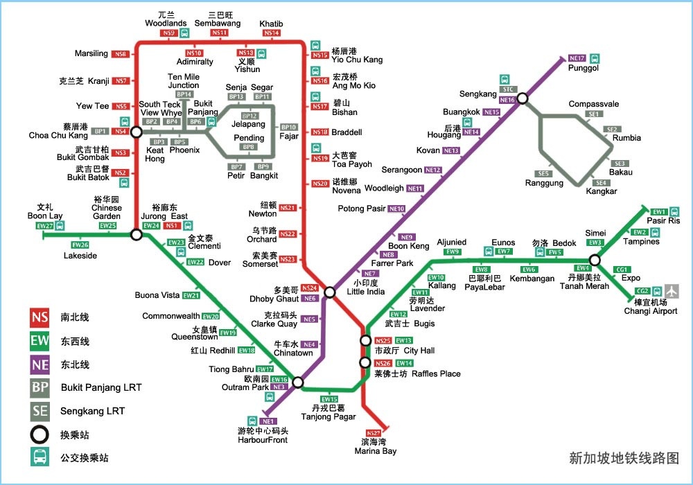 交通] 2014 新加坡地铁线路图及价格 - 新加坡交通