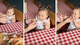 Baby girl has adorable reaction to her very first bite of crab