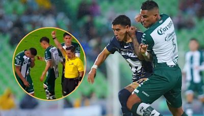 Anderson Santamaría fue expulsado en empate de Santos Laguna y suma preocupante estadística: 4 tarjetas rojas en 8 partidos de Liga MX