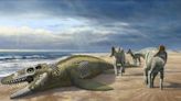 Duck-billed dinosaur from 100 million years ago ‘swam from Eurasia to Africa’