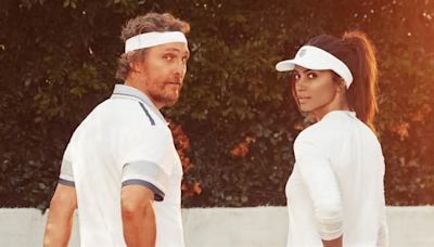 Matthew McConaughey and wife Camila Alves go 'sans PANTS' as they hit the pickleball court in a VERY cheeky ad for their tequila brand