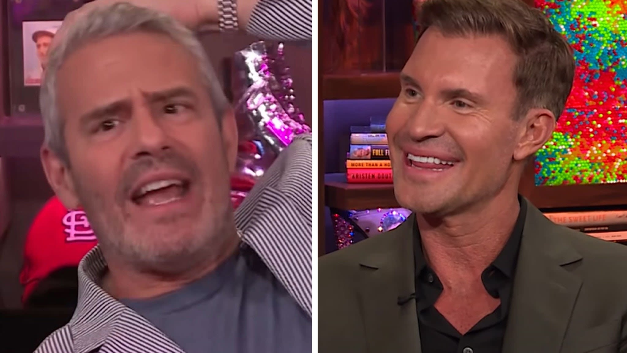 Andy Cohen Yells at Jeff Lewis For Hitting Him 'Really Hard' During WWHL Game