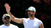 Aaron Rodgers' playful trash talk with Panthers fan sets tone for Jets' joint practice