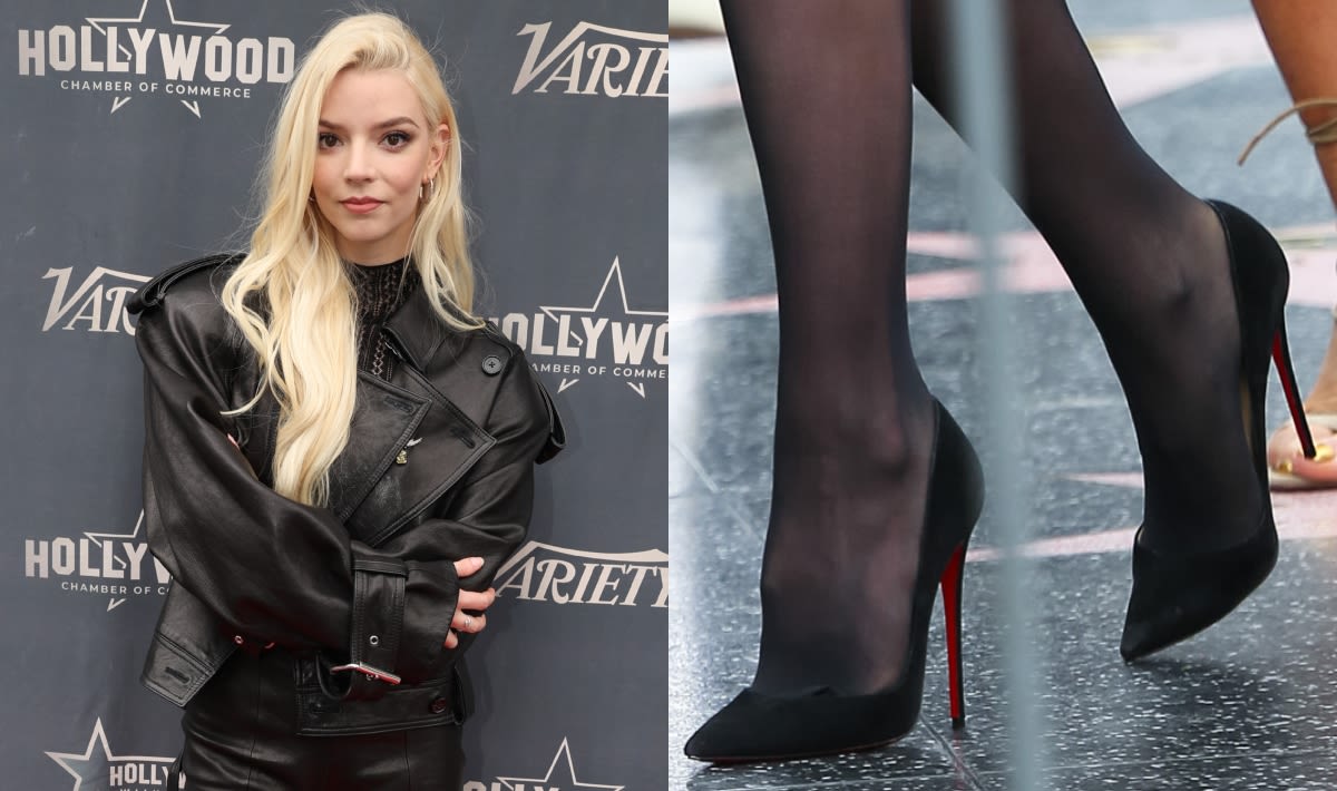 Anya Taylor-Joy Keeps Her Monochromatic Streak Going with All-Black Ensemble and Christian Louboutin So Kate Pumps