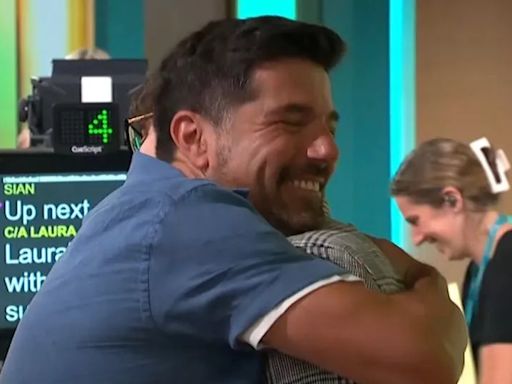 Masterchef finalist Craig Doyle hugs rarely-seen lookalike son in sweet on-air moment