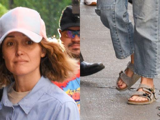 Rose Byrne Goes Relaxed in Grey Dior for Birkenstock Sandals for ‘The View’