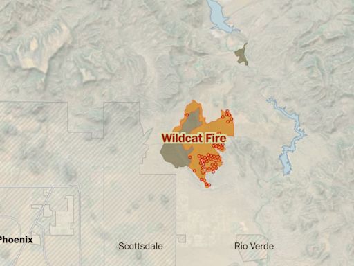 Maps of the Wildcat Fire in Arizona