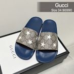 ❤羅莎莉歐美精品代購❤全新 Gucci 星星膠底拖鞋-現貨在台-