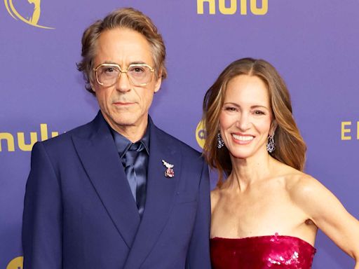 ... as He Poses on Emmys 2024 Red Carpet with Wife Susan Downey: 'I Don't See You Smiling!'