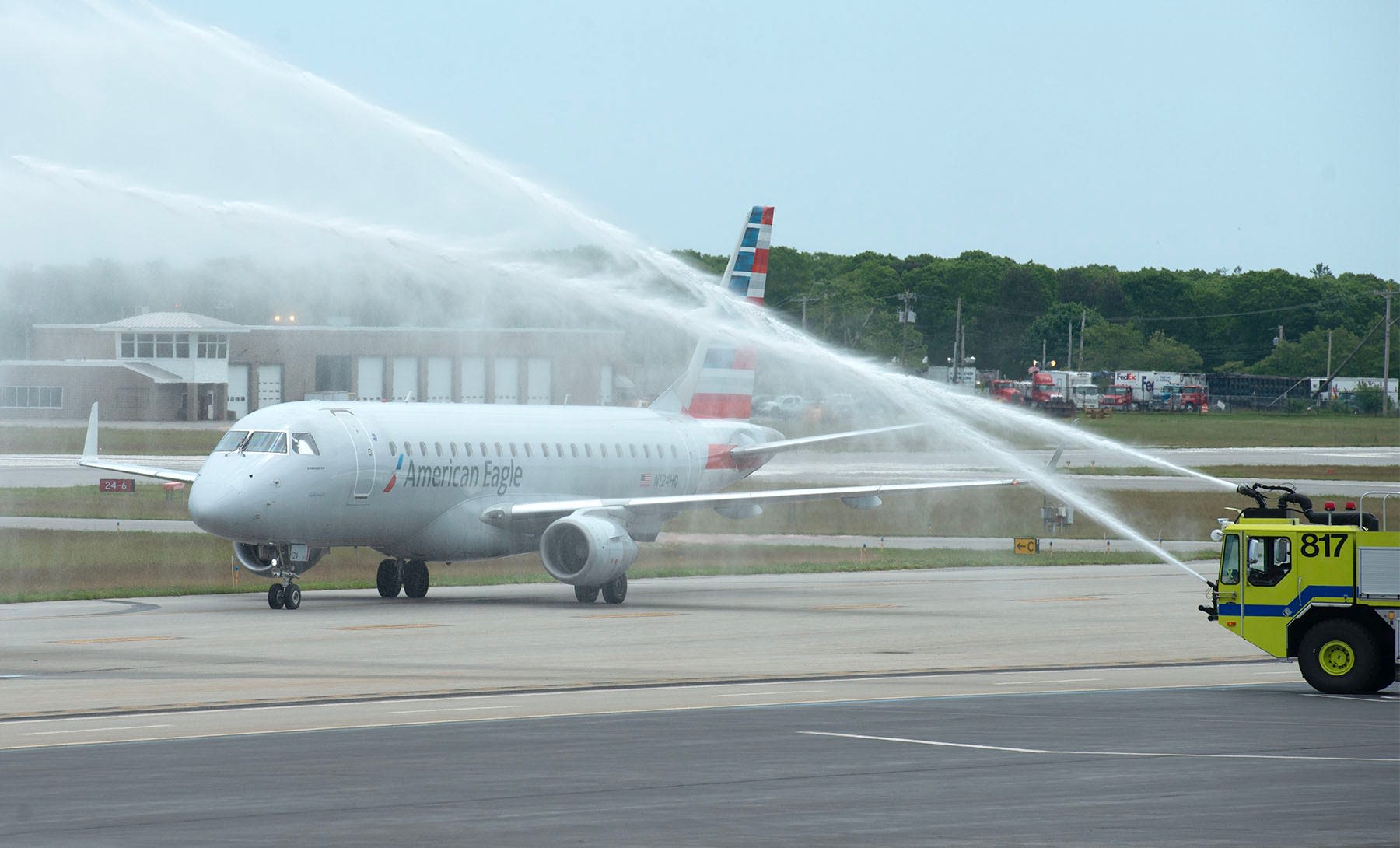 'Evidence of your belief in Hyannis.' American Airlines' first plane arrives on Cape Cod