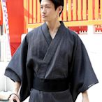 日本傳統男士和服浴衣武士服攝影旅游cos舞臺服飾棉麻面料 含腰帶