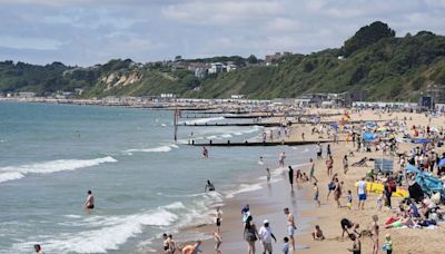 Search under way for man in water at Bournemouth Beach on hottest day of year