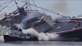 US warship reportedly damaged in disastrous launch