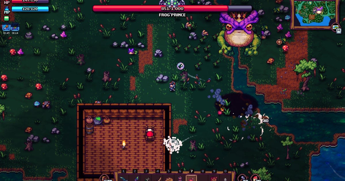 Tinkerlands: A Shipwrecked Adventure is a free demo of 2D crafting and spider fights