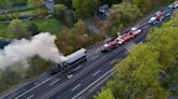 1 hurt as tractor-trailer fire shuts I-476 between Quakertown and Lehigh Valley exits (UPDATE)