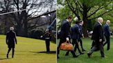 Scoop: Biden changes his walking routine to Marine One