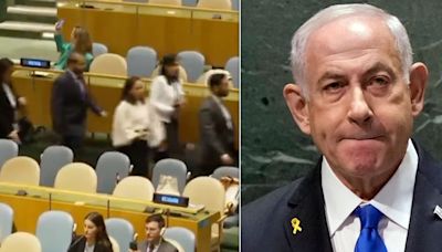 Dozens Of UN Delegates Walk Out In Protest Ahead Of Benjamin Netanyahu's Evocative Speech