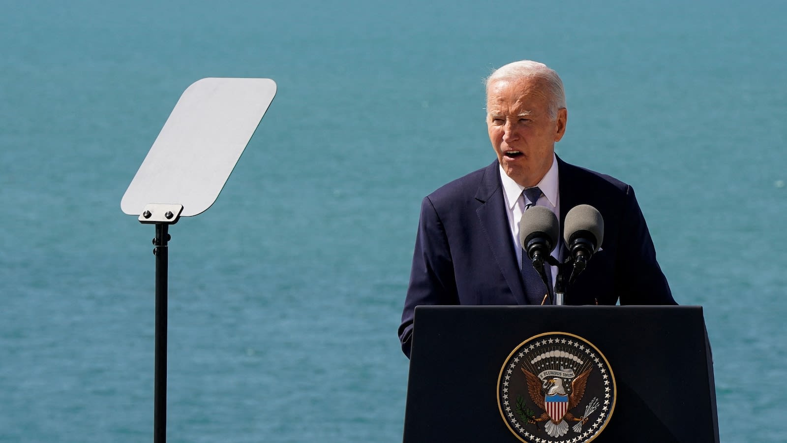 Biden offers forceful defense of democracy in Normandy speech aimed at American audience