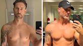 Before-and-after photo shows what happened when a 42-year-old male model went on testosterone therapy to gain muscle and energy