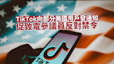 TikTok向部分美國用戶發出通知促參議員反對剝離法案