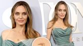 Angelina Jolie debuts new chest tattoo on 2024 Tony Awards red carpet