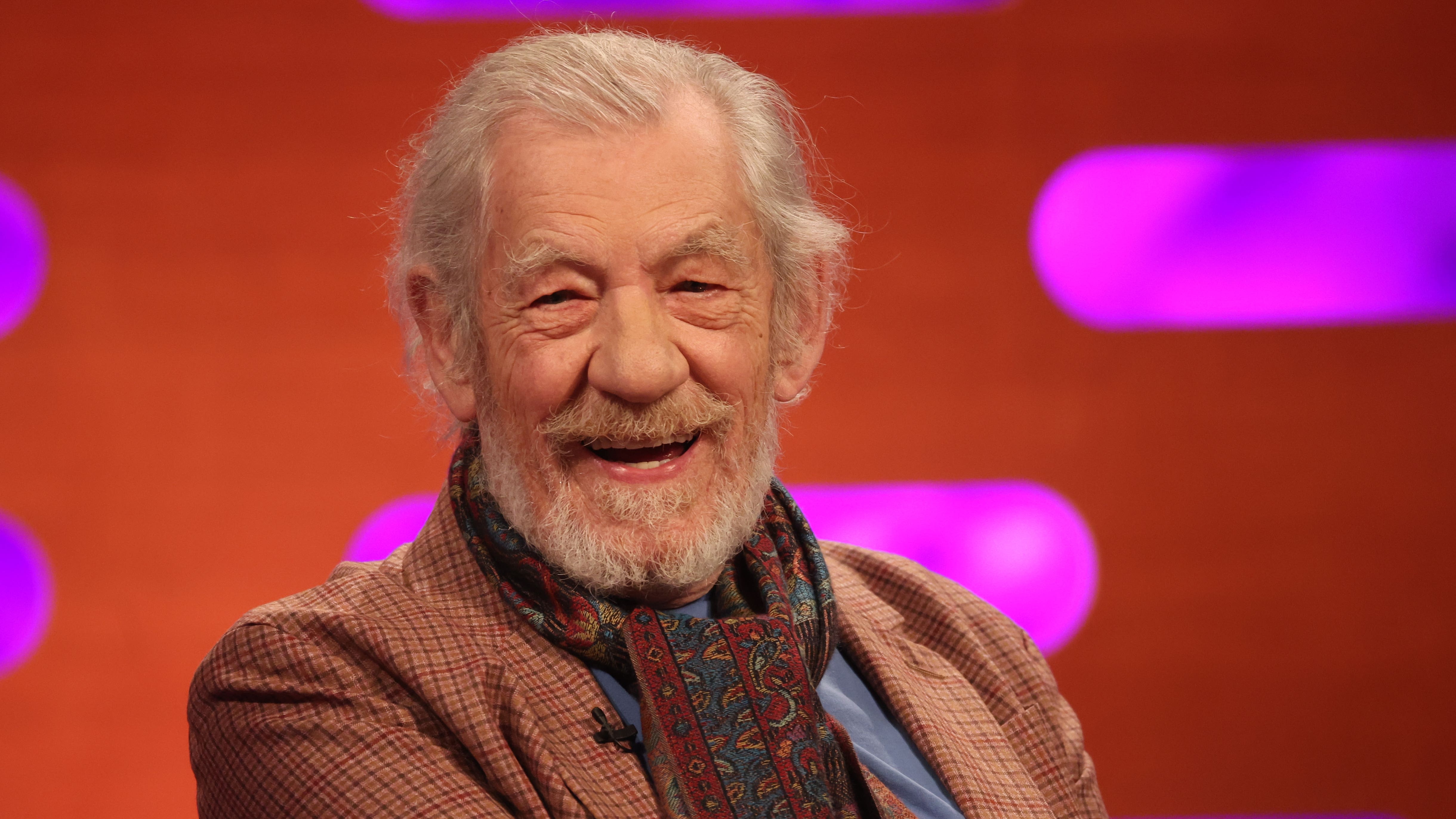 Sir Ian McKellen ‘looking forward to returning to work’ after falling off stage