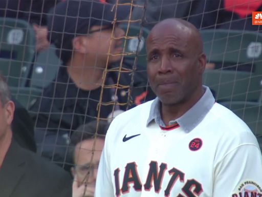 Watch Bonds become emotional during Giants' Willie Mays tribute