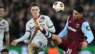 Leverkusen sigue invicto y elimina al West Ham de Edson Álvarez en Europa League