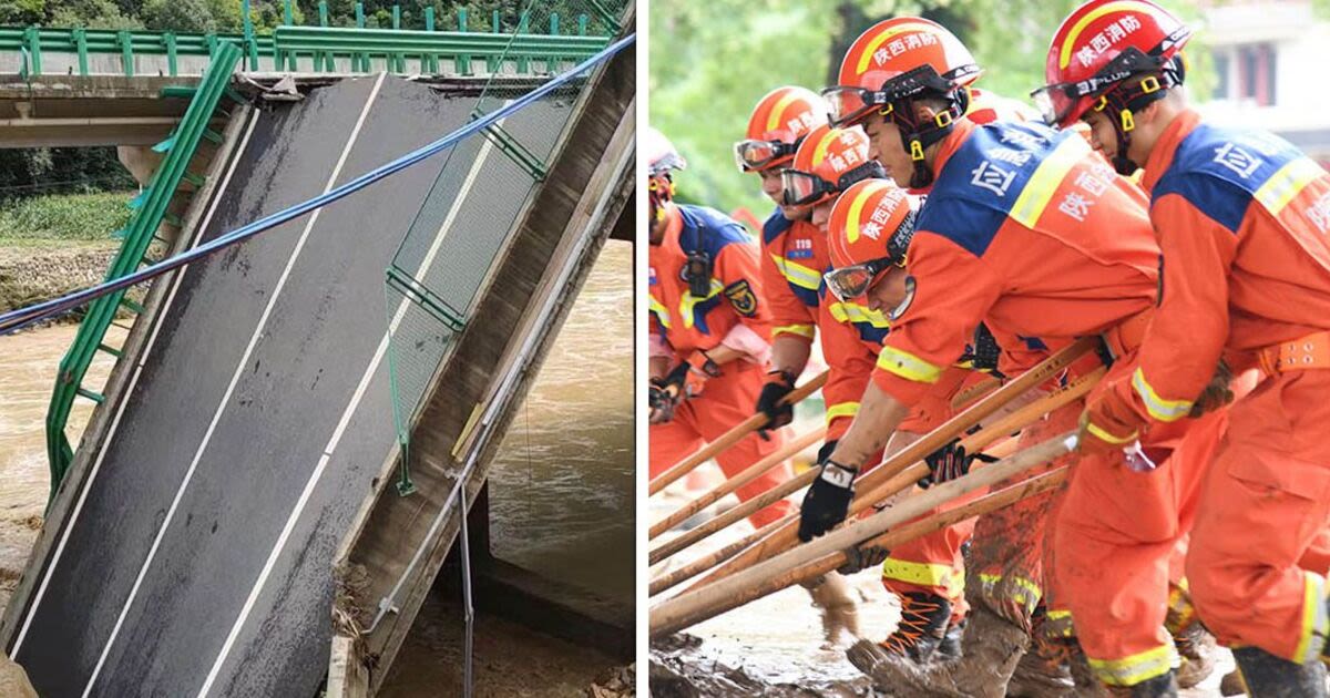 China bridge collapse leaves 11 dead and dozens missing after heavy flooding